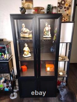 Minifigures Display Case LED Light Figure Diecast Model Car Curio Books Cabinet