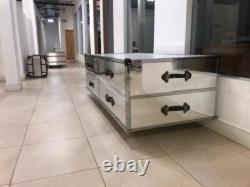 Mirrored Retail Display Case / Clothing Display with Locking Storage Cabinet