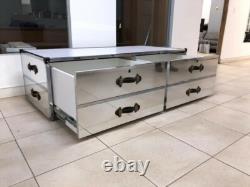 Mirrored Retail Display Case / Clothing Display with Locking Storage Cabinet