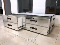Mirrored Retail Display Case / Clothing Display with Locking Storage Cabinet