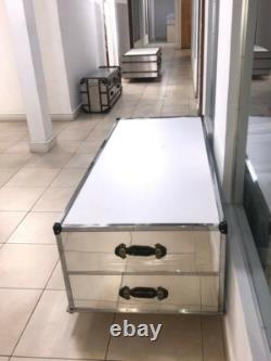 Mirrored Retail Display Case / Clothing Display with Locking Storage Cabinet