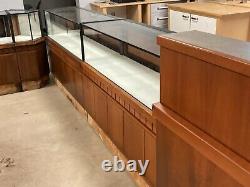 Must Sell! Store Lot 21 Pcs Custom Solid Wood Jewelry Display Showcases 56+ Feet