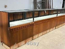 Must Sell! Store Lot 21 Pcs Custom Solid Wood Jewelry Display Showcases 56+ Feet