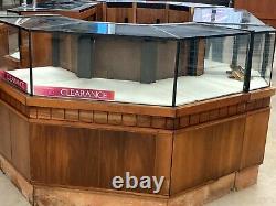 Must Sell! Store Lot 21 Pcs Custom Solid Wood Jewelry Display Showcases 56+ Feet