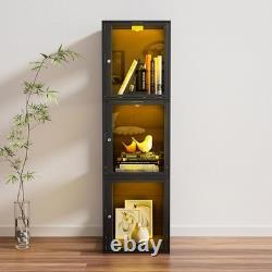 NAIZEA Tempered Glass Display Shelf Showcase Lockable Cabinets Collection Case