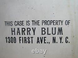 NATURAL BLOOM CIGARS Old Cigar Store Display Case Tin Litho Sign PROPERTY OF