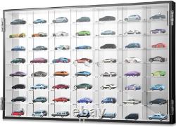 NEW 1/64 Diecast Acrylic Display Case LED Light Car Storage Wall Rack
