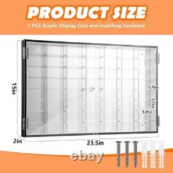 NEW 1/64 Diecast Acrylic Display Case LED Light Car Storage Wall Rack