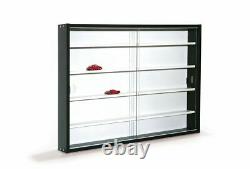 NEW Display Cabinet Modern Storage Shelves Wall Glass Case Box Collectibles Case