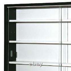 NEW Display Cabinet Modern Storage Shelves Wall Glass Case Box Collectibles Case