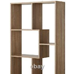 Natural Wooden Bookcase Modern Decor Display Shelves Bookshelf Storage Furniture