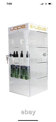 New! Acrylic Locking Display Case Retail Store Display Juice Bottle Cabinet