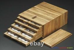 New Wooden Storage Box with Display Tray Handmade for 30 PCGS Slab Coin Holder