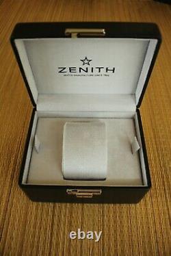 New Zenith Black Leather Sliding Lock Watch Travel Storage Display Case Box Set