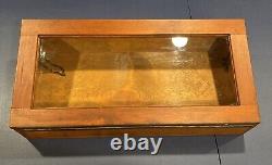 Nice! Antique Maple  Wood Glass Countertop General Store Jewelry Display Case