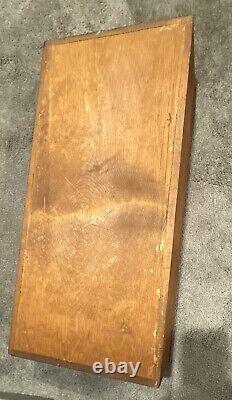 Nice! Antique Maple  Wood Glass Countertop General Store Jewelry Display Case