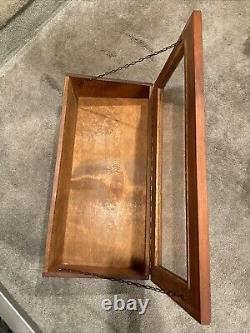 Nice! Antique Maple  Wood Glass Countertop General Store Jewelry Display Case