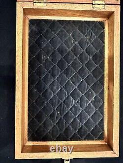 Nice! Antique Oak Wood Glass Tabletop General Store Jewelry Display Case