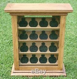 Oak Pocket Watch Jewelry Counter Upright Display Storage Case Cabinet