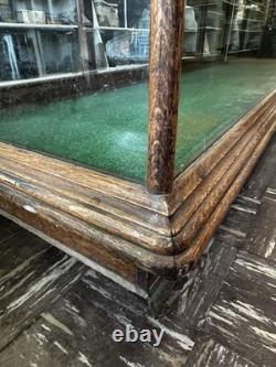 Oak Store Display Case, Vintage 8' Glass Showcase, Store Counter, Mercantile