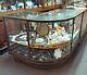 Old Antique Wilmarth Cigar General Store Display Case Showcase Curved Glass Oak