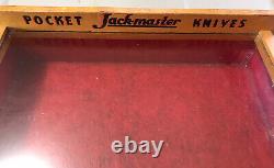 Old/Vintage Advertising JACK-MASTER Pocket Knives Store Display Case Loc#EB