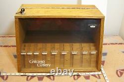 Older Chicago Cutlery Knife Hardware Store Display Case Countertop Merchandiser