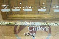 Older Chicago Cutlery Knife Hardware Store Display Case Countertop Merchandiser