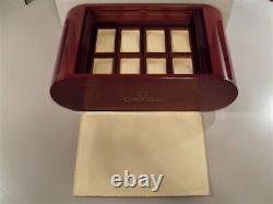 Omega Swiss Vintage Super Rare Dealer 8 Watch Mahogany Store Display Case Wt Box