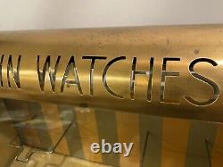 Original Vintage Art Deco Elgin Watches Pocket Watch Lighted Store Display Case