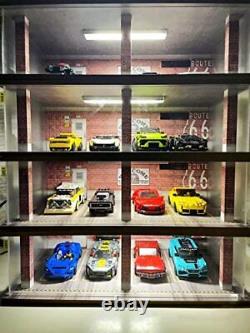 Otypus 1/24 Scale Model Car Display Case with Light, 1 24 Diecast Cars Storag
