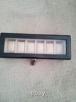 PARADISE PEN Luxury Wooden Watch Box Display Case Storage for 6 WATCHES