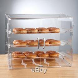 PASTRY SELF SERVE DISPLAY CASE 3 TRAYS BAKERY DELI STORE CANDY MOVIE more