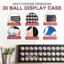 PENNZONI Baseball Display Case, Acrylic Hockey Puck Display Case, Holds 30 Balls