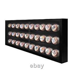 PENNZONI Baseball Display Case, Acrylic Hockey Puck Display Case, Holds 30 Balls
