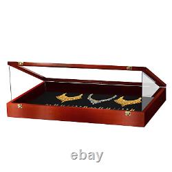 PENNZONI Trade Show Display Case with Acrylic Side Guards Cherry