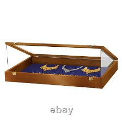 PENNZONI Trade Show Display Case with Acrylic Side Guards Walnut