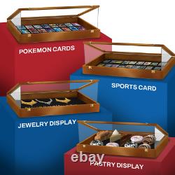 PENNZONI Trade Show Display Case with Acrylic Side Guards Walnut