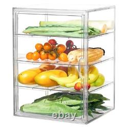 Pastry Case Clear Display Case Bread Storage Box 4 Layers Airtight