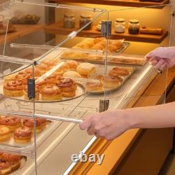 Pastry Display Case, Bakery Display Case 3 Tier Acrylic Clear Bread Storage