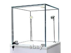 Pedestal Exhibition Stand Display White Case Store Fixture #SC-PED-W-L