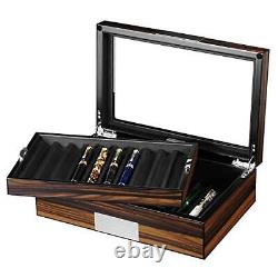Pen Display Box Ebony Wood Pen Display Case, Fountain Pen Storage Box, 20 Pen O