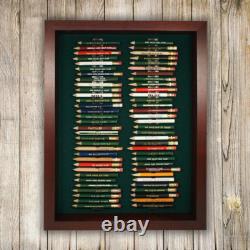 Pen Display Case Holder Golf Collection Organizer Wall Mount Wooden Storage Box