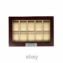 Personalized 30 Watch Cherry Wood Display Case Drawer Storage Box