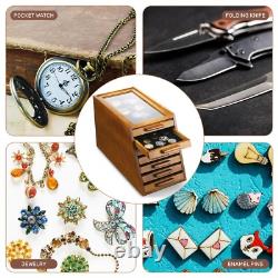 Pocket Knife Display Case Glass Top Display Case Holder Tool Storage Cabinet