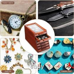 Pocket Knife Display Case Glass Top Display Case Holder Tool Storage Cabinet