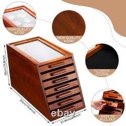 Pocket Knife Display Case Glass Top Display Case Holder Tool Storage Cabinet wit