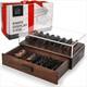 Pocket Knife Display Case For 16 Knives Wooden Knife Storage Case - Brown