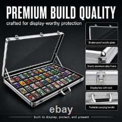 Portable Trading Card Show Display Case Large 34 x 22 Lockable Aluminum Case