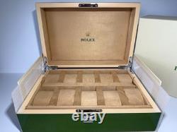 Premium Green Wooden Watch Display Box 10 Slot Luxury Organizer Case